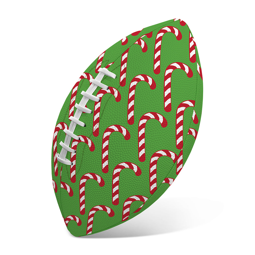 Merry Christmas Candy Cane Pattern Print Rugby Ball