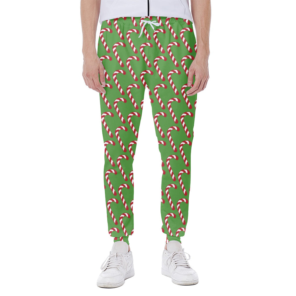 Merry Christmas Candy Cane Pattern Print Scuba Joggers