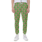 Merry Christmas Candy Cane Pattern Print Scuba Joggers