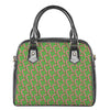 Merry Christmas Candy Cane Pattern Print Shoulder Handbag