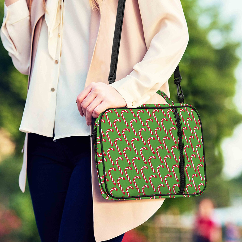 Merry Christmas Candy Cane Pattern Print Shoulder Strap Bible Bag