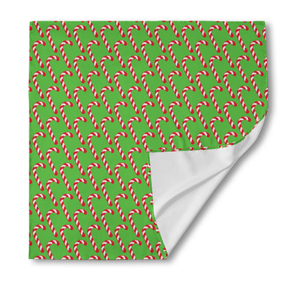 Merry Christmas Candy Cane Pattern Print Silk Bandana