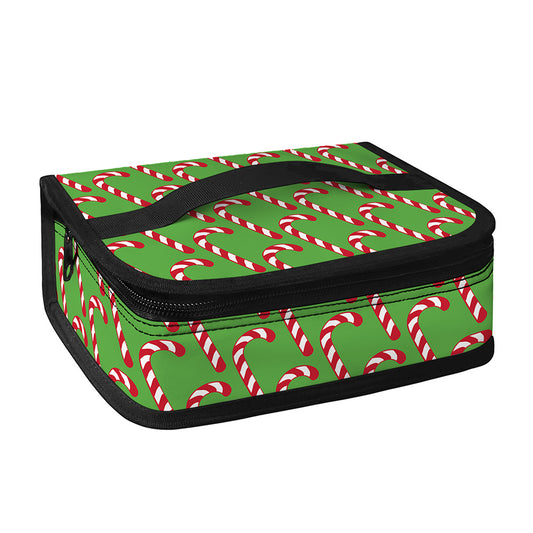 Merry Christmas Candy Cane Pattern Print Small Lunch Bag