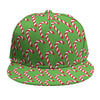 Merry Christmas Candy Cane Pattern Print Snapback Cap