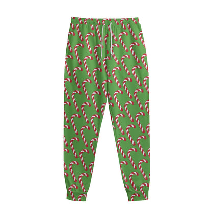 Merry Christmas Candy Cane Pattern Print Sweatpants