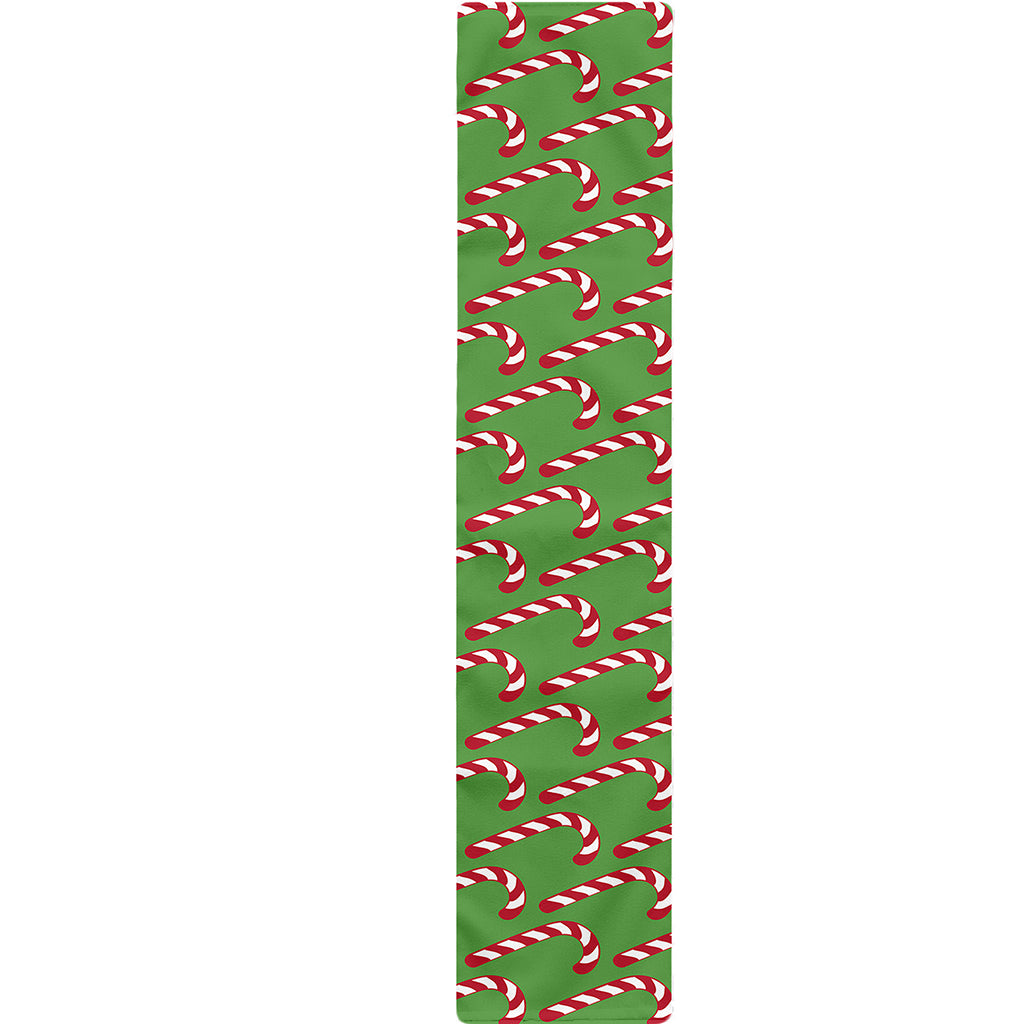 Merry Christmas Candy Cane Pattern Print Table Runner