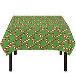 Merry Christmas Candy Cane Pattern Print Tablecloth