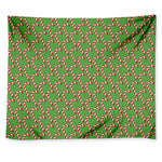 Merry Christmas Candy Cane Pattern Print Tapestry