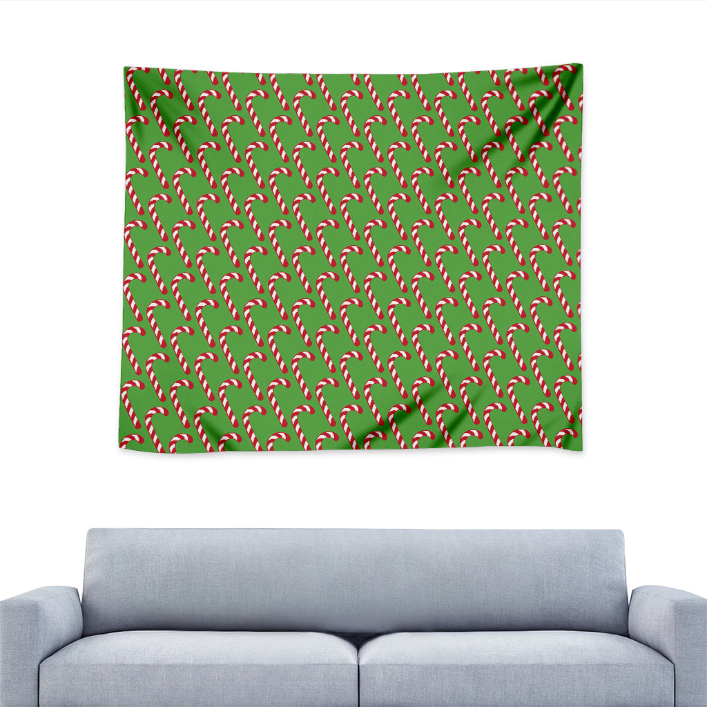 Merry Christmas Candy Cane Pattern Print Tapestry