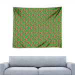Merry Christmas Candy Cane Pattern Print Tapestry