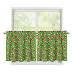 Merry Christmas Candy Cane Pattern Print Tier Curtains