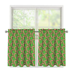 Merry Christmas Candy Cane Pattern Print Tier Curtains