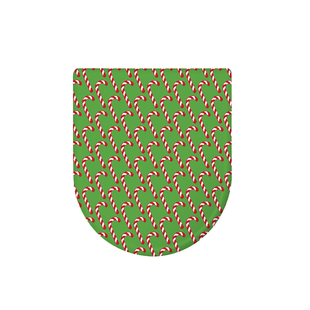 Merry Christmas Candy Cane Pattern Print Toilet Lid Cover