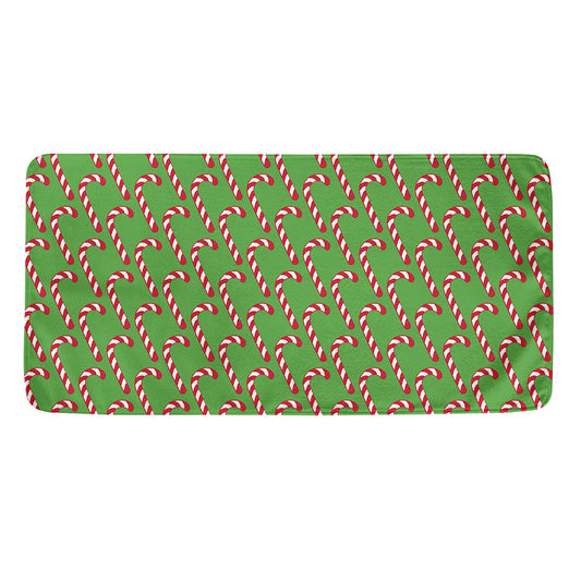 Merry Christmas Candy Cane Pattern Print Towel
