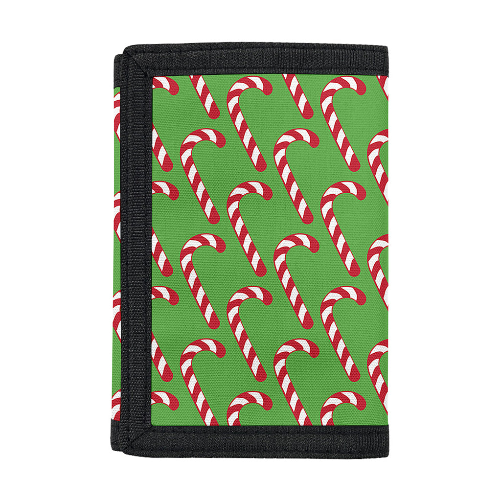 Merry Christmas Candy Cane Pattern Print Trifold Wallet