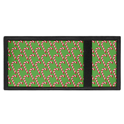 Merry Christmas Candy Cane Pattern Print Trifold Wallet