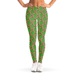 Merry Christmas Candy Cane Pattern Print Women's Leggings