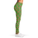 Merry Christmas Candy Cane Pattern Print Women's Leggings