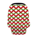 Merry Christmas Checkered Pattern Print Baby Seat Cover