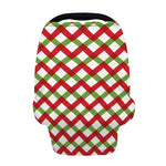 Merry Christmas Checkered Pattern Print Baby Seat Cover