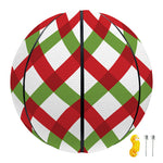 Merry Christmas Checkered Pattern Print Basketball