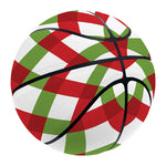 Merry Christmas Checkered Pattern Print Basketball