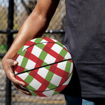 Merry Christmas Checkered Pattern Print Basketball