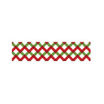 Merry Christmas Checkered Pattern Print Bed Runner