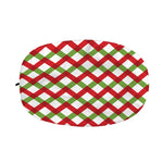 Merry Christmas Checkered Pattern Print Car Side Mirror Covers