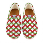 Merry Christmas Checkered Pattern Print Casual Shoes