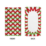 Merry Christmas Checkered Pattern Print Changing Pad Cover