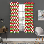 Merry Christmas Checkered Pattern Print Curtain