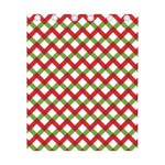 Merry Christmas Checkered Pattern Print Curtain