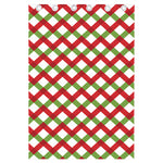 Merry Christmas Checkered Pattern Print Curtain