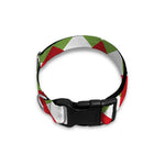 Merry Christmas Checkered Pattern Print Dog Collar