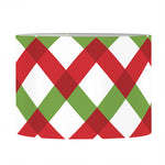 Merry Christmas Checkered Pattern Print Drum Lamp Shade
