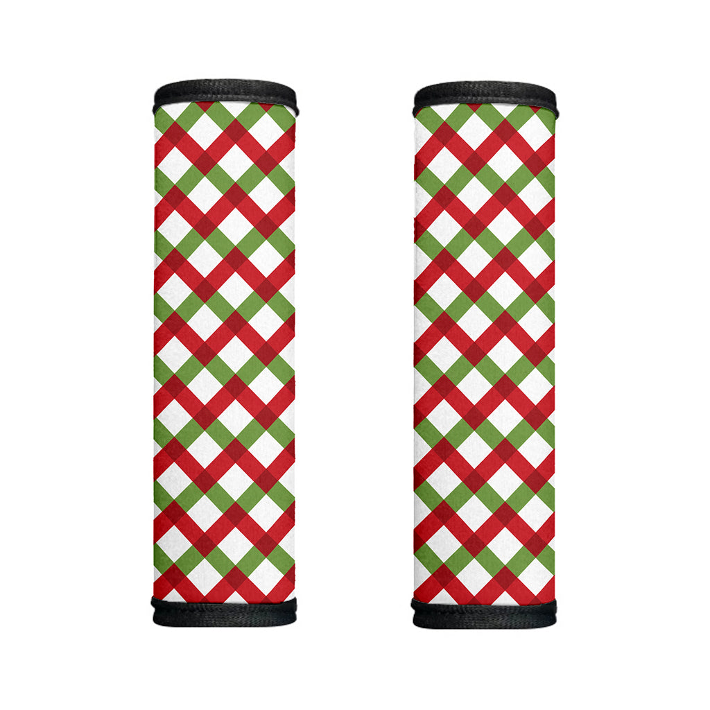 Merry Christmas Checkered Pattern Print Handle Covers