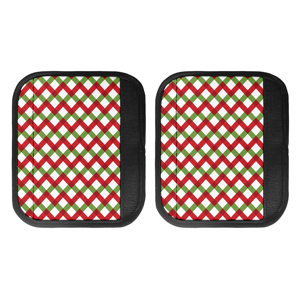 Merry Christmas Checkered Pattern Print Handle Covers