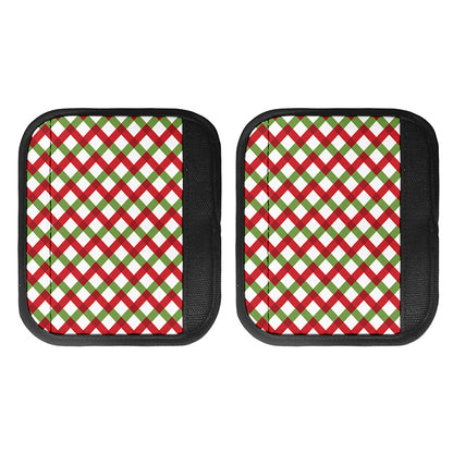 Merry Christmas Checkered Pattern Print Handle Covers