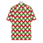 Merry Christmas Checkered Pattern Print Hawaiian Shirt