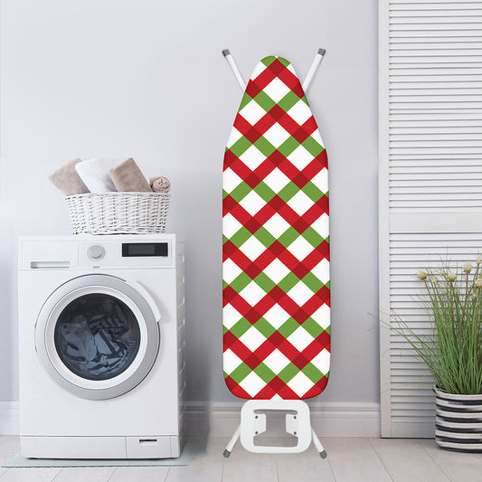 Merry Christmas Checkered Pattern Print Ironing Board Cover