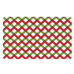 Merry Christmas Checkered Pattern Print Polyester Doormat