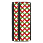 Merry Christmas Checkered Pattern Print Refrigerator Handle Covers