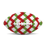 Merry Christmas Checkered Pattern Print Rugby Ball