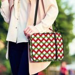 Merry Christmas Checkered Pattern Print Shoulder Strap Bible Bag