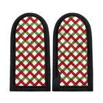 Merry Christmas Checkered Pattern Print Skillet Handle Cover