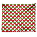 Merry Christmas Checkered Pattern Print Tapestry