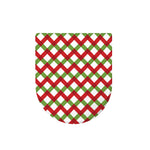 Merry Christmas Checkered Pattern Print Toilet Lid Cover