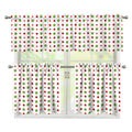 Merry Christmas Dots Pattern Print 3 Piece Kitchen Curtains