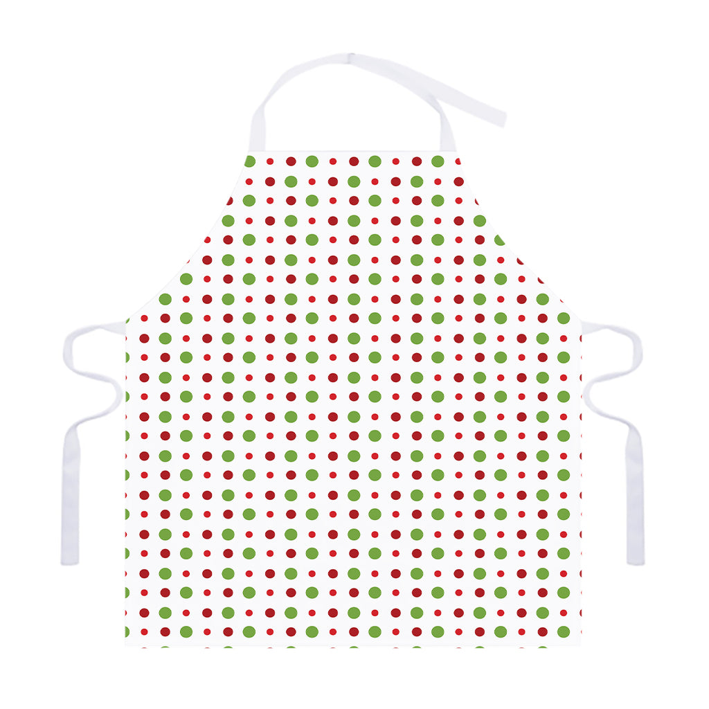 Merry Christmas Dots Pattern Print Adjustable Apron